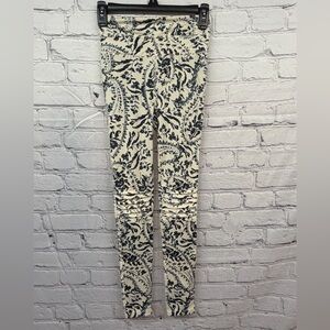 FP Movement by Free People Blue & Cream Printed Leggings